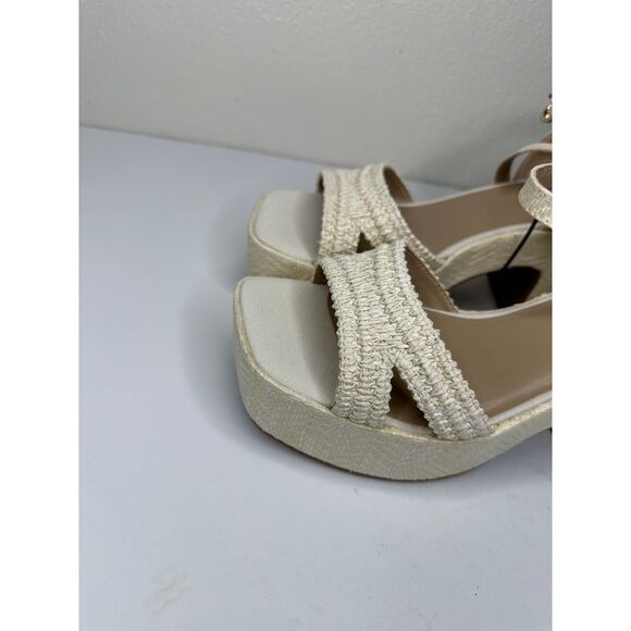 New Pop Women's Applaud Heeled Sandals Natural Size 9 M - Picture 6 of 11